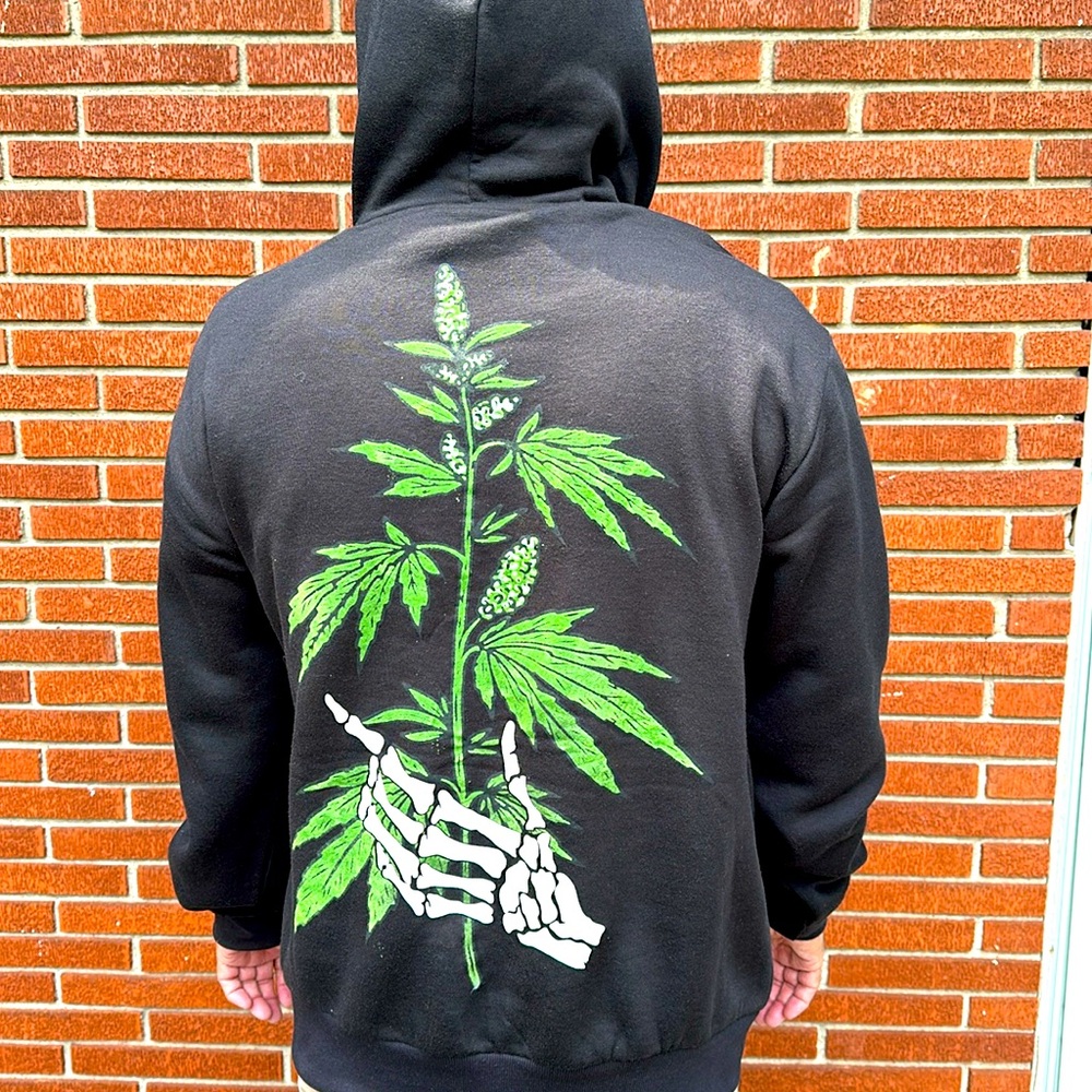 Super Massive Streetwear Black Fleece Graphics Hoodie LG